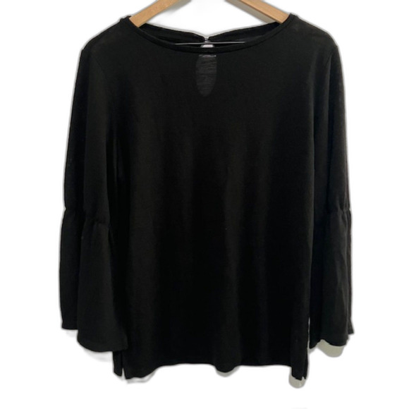 Sanctuary Sweater Women Size Medium Black Flare Sleeve Oversized - Picture 1 of 9